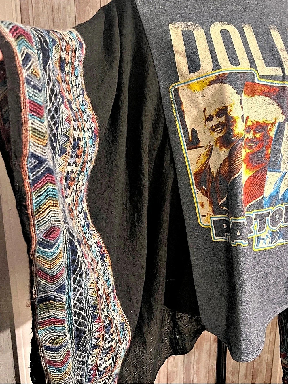 Dolly Parton Upcycled Poncho